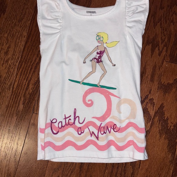 Gymboree White Surfer Girls shirt - Picture 1 of 5